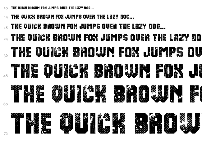 8th Cargo font waterfall